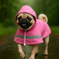 Parisian Pet 'Pink Raincoat' for Dogs & Cats, Waterproof Dog Raincoat, Designer Pet Coat, Pink