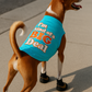 Parisian Pet 'I'm Kind of a Big Deal' Humorous Dog Shirt – Embroidered Graphic Pet T-Shirt for Dogs & Cats, Light Blue