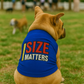 Parisian Pet 'Size Matters' Dog & Cat Shirt – Humorous Cotton T-Shirt, Stylish & Machine Washable Pet Clothing – Navy Blue