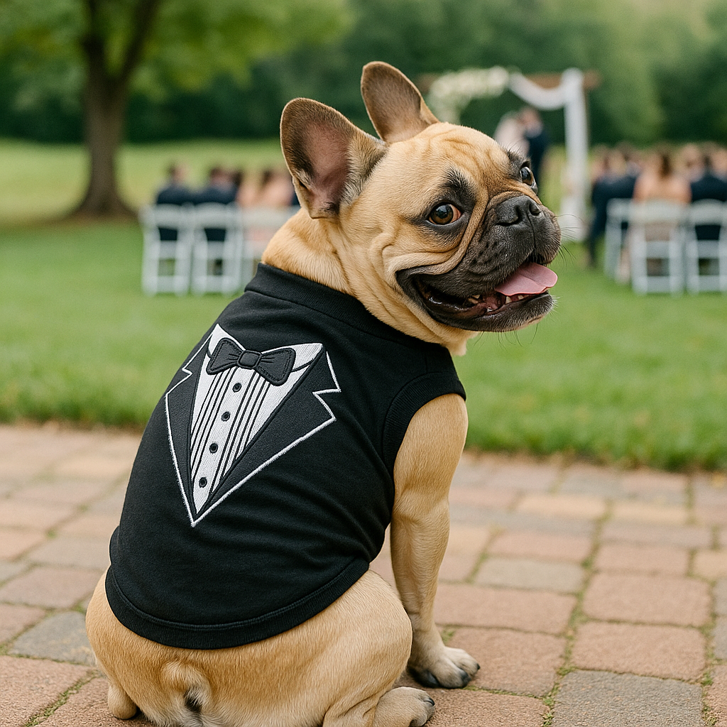 Parisian Pet 'Tuxedo' Stylish Dog Outfit – Premium Cotton Formal Wear for Special Occasions, Black