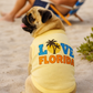 Parisian Pet 'Love Florida' Pet Apparel – Trendy Florida Pride Dog Shirt for Small Dogs & Cats, Yellow