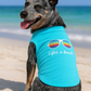 Parisian Pet 'Life's a Beach' Summer Dog T-Shirt – Comfortable Beach-Themed Pet Clothing for Dogs & Cats, Light Blue