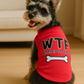 Parisian Pet 'WTF' Pet Shirt - Funny Dog & Cat Shirt, Red
