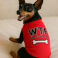 Parisian Pet 'WTF' Pet Shirt - Funny Dog & Cat Shirt, Red