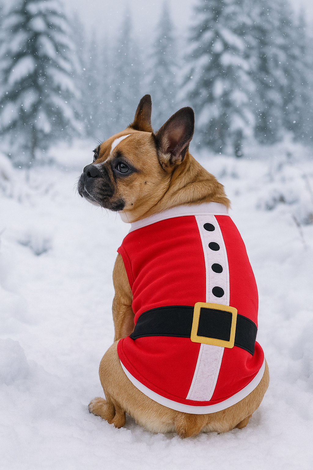 Parisian Pet Santa Outfit Holiday Dog T-Shirt Parisian Pet Santa Outfit Holiday Dog T-Shirt