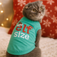 Parisian Pet Embroidered 'Elf Size Shirt' - Holiday Pet Apparel & Christmas Dog Clothes, Green