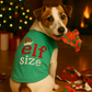 Parisian Pet Embroidered 'Elf Size Shirt' - Holiday Pet Apparel & Christmas Dog Clothes, Green