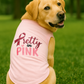 Parisian Pet 'Pretty in Pink' Fashionable Pink Pet T-Shirt – Comfortable Embroidered Dog Wear for All Occasions, Pink