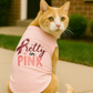 Parisian Pet 'Pretty in Pink' Fashionable Pink Pet T-Shirt – Comfortable Embroidered Dog Wear for All Occasions, Pink