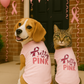 Parisian Pet 'Pretty in Pink' Fashionable Pink Pet T-Shirt – Comfortable Embroidered Dog Wear for All Occasions, Pink