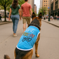 Parisian Pet 'Is It Friday Yet?' Embroidered Dog T-Shirt – Trendy Weekend Dog Apparel for Dogs & Cats, Light Blue