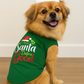 Parisian Pet 'Dear Santa Define Good' Dog Christmas T-Shirt - Festive Pet Shirt for Cats & Dogs, Green
