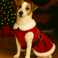 Parisian Pet 'Mrs. Claus Dress' Dog & Cat Shirt – Holiday Pet Dress, Perfect for Christmas – Red