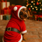 Parisian Pet 'Santa Claus Hoodie' for Dogs and Cats, Dog Christmas Holiday Apparel, Red