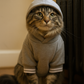 Parisian Pet 'Blessed Hoodie' in Gray - Trendy Pet Hoodie for Dogs & Cats, Perfect for Fall & Winter