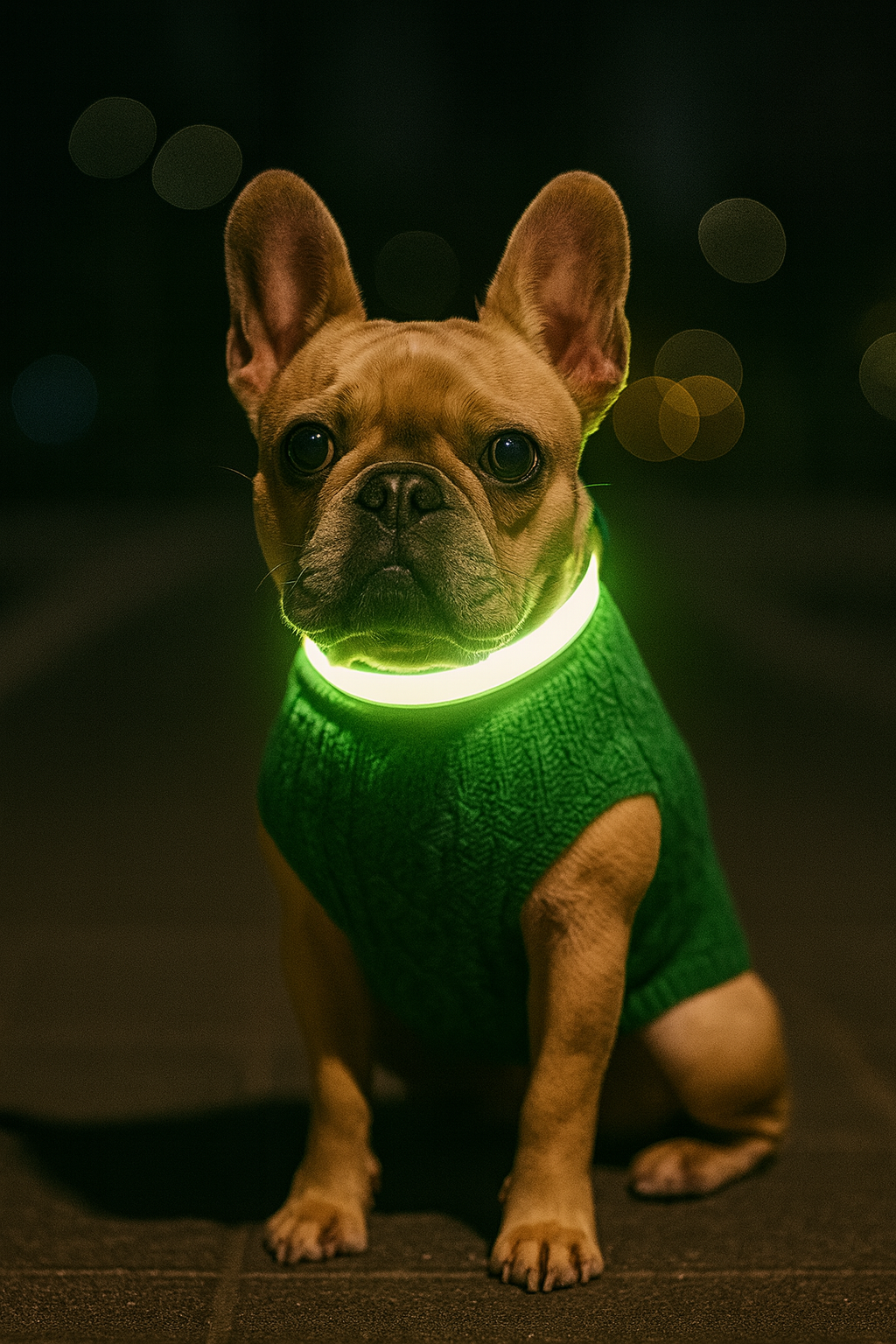 Parisian Pet 'Cable Knit Sweater' - Warm & Stylish Pet Sweater in Green for Dogs & Cats