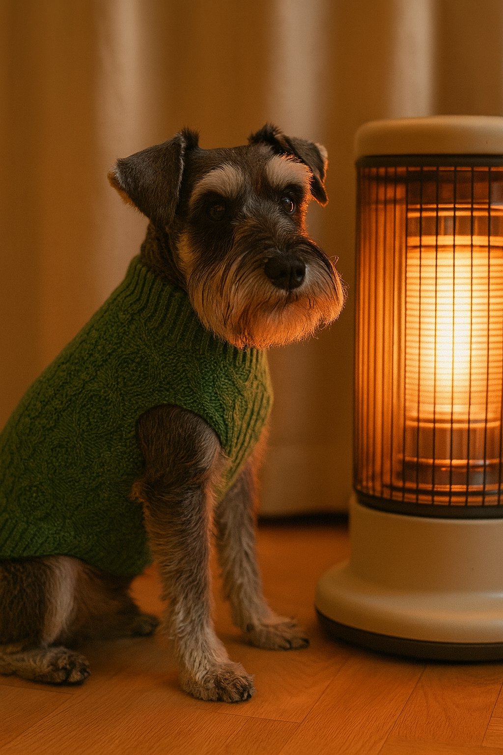 Parisian Pet 'Cable Knit Sweater' - Warm & Stylish Pet Sweater in Green for Dogs & Cats