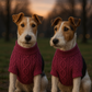 Parisian Pet 'Cable Knit Sweater' - Warm & Stylish Pet Sweater in Raspberry for Dogs & Cats-Valentine's Day